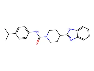 4-(1H-benzimidazol-2-yl)-N-(4-propan-2-ylphenyl)piperidine-1-carboxamide structure