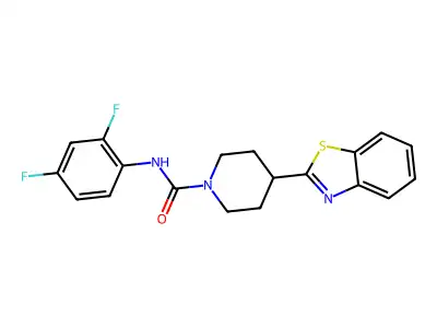 4-(1,3-benzothiazol-2-yl)-N-(2,4-difluorophenyl)piperidine-1-carboxamide structure