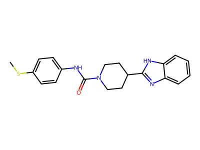1-Piperidinecarboxamide, 4-(1H-benzimidazol-2-YL)-N-[4-(methylthio)phenyl]- structure