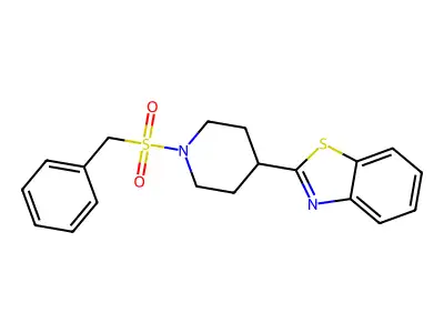 2-[1-(Benzylsulfonyl)-4-piperidinyl]-1,3-benzothiazole structure