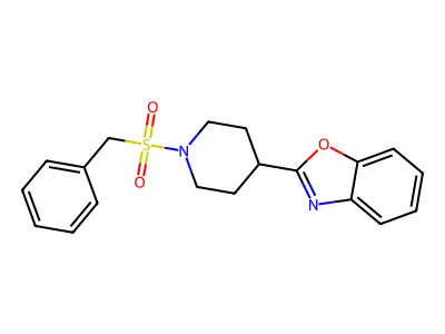 Benzoxazole, 2-[1-[(phenylmethyl)sulfonyl]-4-piperidinyl]- structure