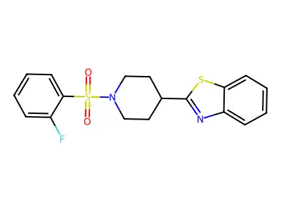 2-[1-(2-Fluorobenzenesulfonyl)piperidin-4-YL]-1,3-benzothiazole structure