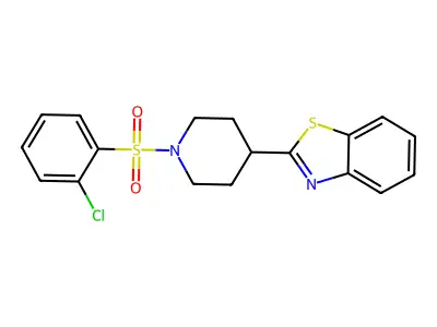2-[1-(2-Chlorophenylsulfonyl)piperidin-4-yl]-benzothiazole structure