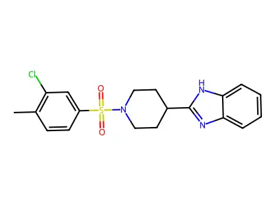2-[1-(3-chloro-4-methylphenyl)sulfonylpiperidin-4-yl]-1H-benzimidazole structure