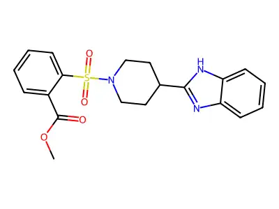 methyl 2-[4-(1H-benzimidazol-2-yl)piperidin-1-yl]sulfonylbenzoate structure