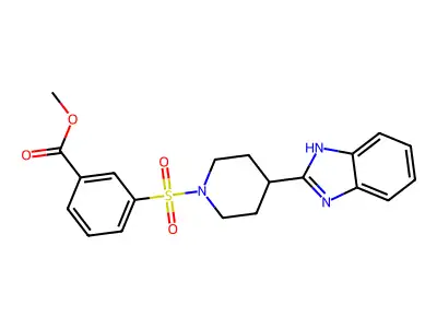 methyl 3-[4-(1H-benzimidazol-2-yl)piperidin-1-yl]sulfonylbenzoate structure
