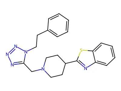 2-(1-{[1-(2-Phenylethyl)-1H-tetrazol-5-yl]methyl}-4-piperidi structure