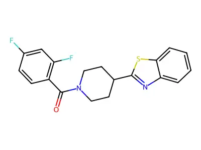 2-[1-(2,4-Difluorobenzoyl)piperidin-4-YL]-1,3-benzothiazole structure