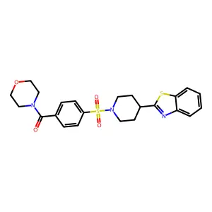 [4-(4-Benzothiazol-2-yl-piperidine-1-sulfonyl)-phenyl]-morpholin-4-yl-methanone structure