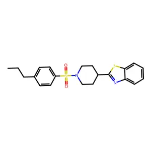 2-[1-(4-Propylphenyl)sulfonylpiperidin-4-yl]-1,3-benzothiazole structure