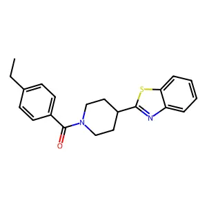 (4-Benzothiazol-2-yl-piperidin-1-yl)-(4-ethyl-phenyl)-methanone structure
