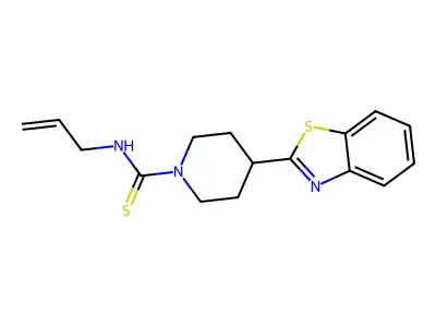 1-Piperidinecarbothioamide, 4-(2-benzothiazolyl)-N-2-propenyl- structure