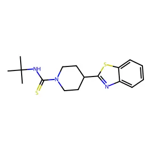 1-Piperidinecarbothioamide, 4-(2-benzothiazolyl)-N-(1,1-dimethylethyl)- structure