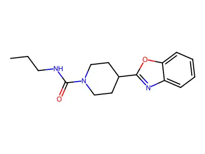 1-Piperidinecarboxamide, 4-(2-benzoxazolyl)-N-propyl- structure