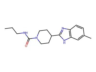 1-Piperidinecarboxamide, 4-(5-methyl-1H-benzimidazol-2-YL)-N-propyl- structure