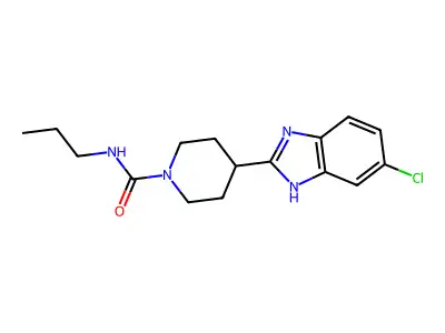 1-Piperidinecarboxamide, 4-(5-chloro-1H-benzimidazol-2-YL)-N-propyl- structure