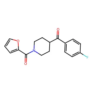 [4-(4-Fluorobenzoyl)piperidin-1-yl]furan-2-ylmethanone structure