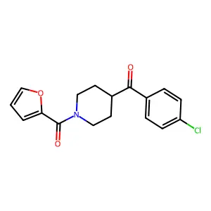 (4-Chlorophenyl)-[1-(furan-2-carbonyl)piperidin-4-yl]methanone structure