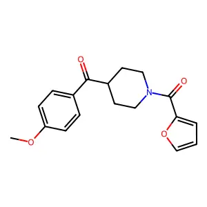 Furan-2-yl-[4-(4-methoxy-benzoyl)-piperidin-1-yl]-methanone structure