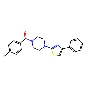 [4-(4-Phenylthiazol-2-yl)-piperazin-1-yl]-p-tolylmethanone structure