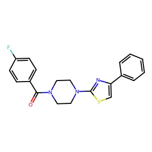 (4-Fluorophenyl)-[4-(4-phenyl-1,3-thiazol-2-yl)piperazin-1-yl]methanone structure