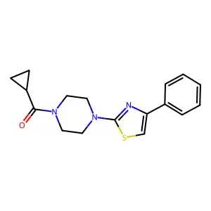 Cyclopropyl[4-(4-phenyl-1,3-thiazol-2-yl)-1-piperazinyl]methanone structure