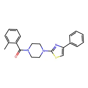 [4-(4-Phenylthiazol-2-yl)piperazin-1-yl](O-tolyl)methanone structure