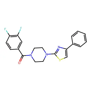 (3,4-Difluorophenyl)[4-(4-phenyl-1,3-thiazol-2-yl)-1-piperazinyl]methanone structure