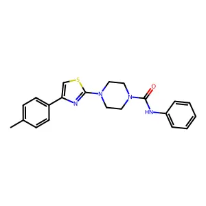 1-Piperazinecarboxamide, 4-[4-(4-methylphenyl)-2-thiazolyl]-N-phenyl- structure