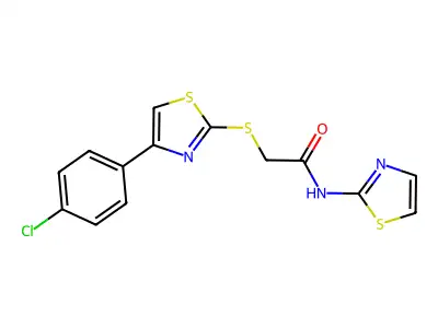 Acetamide,2-[[4-(4-chlorophenyl)-thiazol-2-YL]thio]-N-thiazol-2-YL- structure