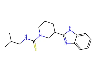 1-Piperidinecarbothioamide, 3-(1H-benzimidazol-2-YL)-N-(2-methylpropyl)- structure