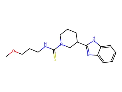 1-Piperidinecarbothioamide, 3-(1H-benzimidazol-2-YL)-N-(3-methoxypropyl)- structure