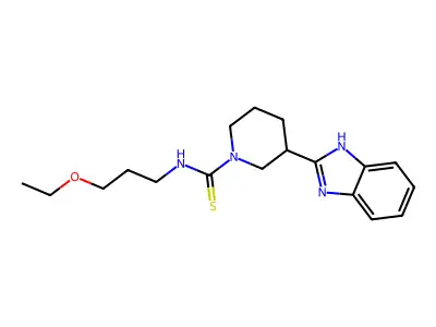 1-Piperidinecarbothioamide, 3-(1H-benzimidazol-2-YL)-N-(3-ethoxypropyl)- structure