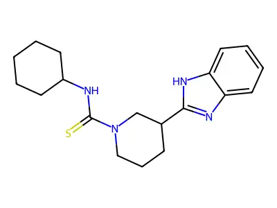 1-Piperidinecarbothioamide, 3-(1H-benzimidazol-2-YL)-N-cyclohexyl- structure