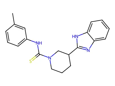 1-Piperidinecarbothioamide, 3-(1H-benzimidazol-2-YL)-N-(3-methylphenyl)- structure