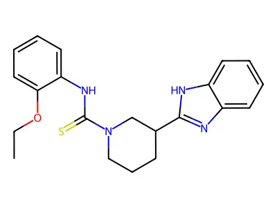 1-Piperidinecarbothioamide, 3-(1H-benzimidazol-2-YL)-N-(2-ethoxyphenyl)- structure