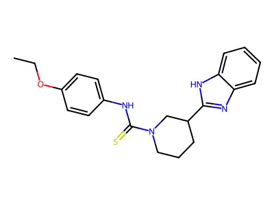 1-Piperidinecarbothioamide, 3-(1H-benzimidazol-2-YL)-N-(4-ethoxyphenyl)- structure