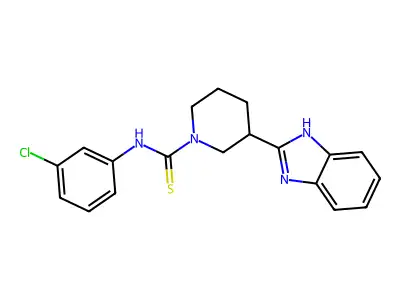 1-Piperidinecarbothioamide, 3-(1H-benzimidazol-2-YL)-N-(3-chlorophenyl)- structure