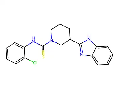 1-Piperidinecarbothioamide, 3-(1H-benzimidazol-2-YL)-N-(2-chlorophenyl)- structure