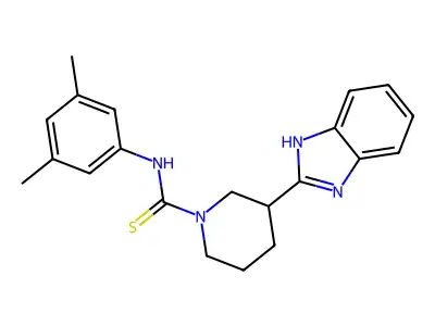 1-Piperidinecarbothioamide, 3-(1H-benzimidazol-2-YL)-N-(3,5-dimethylphenyl)- structure