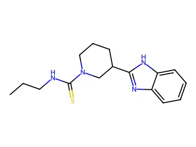 3-(1H-benzimidazol-2-yl)-N-propylpiperidine-1-carbothioamide structure