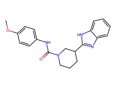 3-(1H-benzimidazol-2-yl)-N-(4-methoxyphenyl)piperidine-1-carboxamide structure