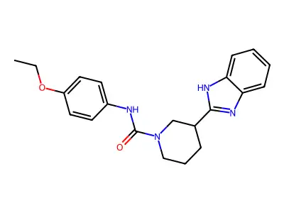 1-Piperidinecarboxamide, 3-(1H-benzimidazol-2-YL)-N-(4-ethoxyphenyl)- structure