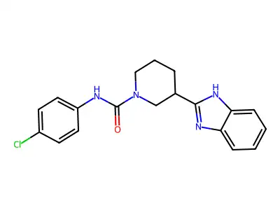 1-Piperidinecarboxamide, 3-(1H-benzimidazol-2-YL)-N-(4-chlorophenyl)- structure