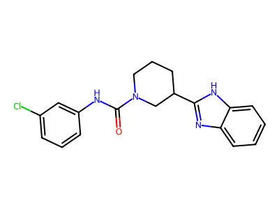 1-Piperidinecarboxamide, 3-(1H-benzimidazol-2-YL)-N-(3-chlorophenyl)- structure