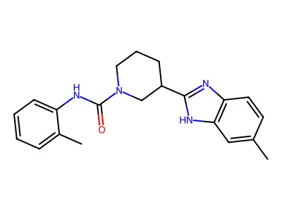 1-Piperidinecarboxamide, 3-(5-methyl-1H-benzimidazol-2-YL)-N-(2-methylphenyl)- structure