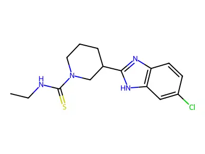 1-Piperidinecarbothioamide, 3-(5-chloro-1H-benzimidazol-2-YL)-N-ethyl- structure