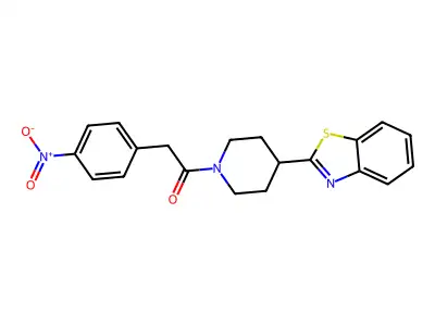 1-[4-(1,3-Benzothiazol-2-yl)piperidin-1-yl]-2-(4-nitrophenyl)ethanone structure