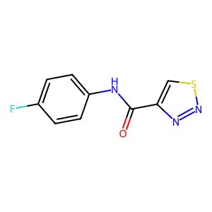 N-(4-fluorophenyl)-1,2,3-thiadiazole-4-carboxamide structure