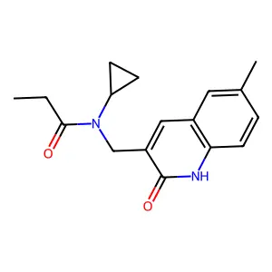 N-Cyclopropyl-N-((2-hydroxy-6-methylquinolin-3-yl)methyl)propionamide structure